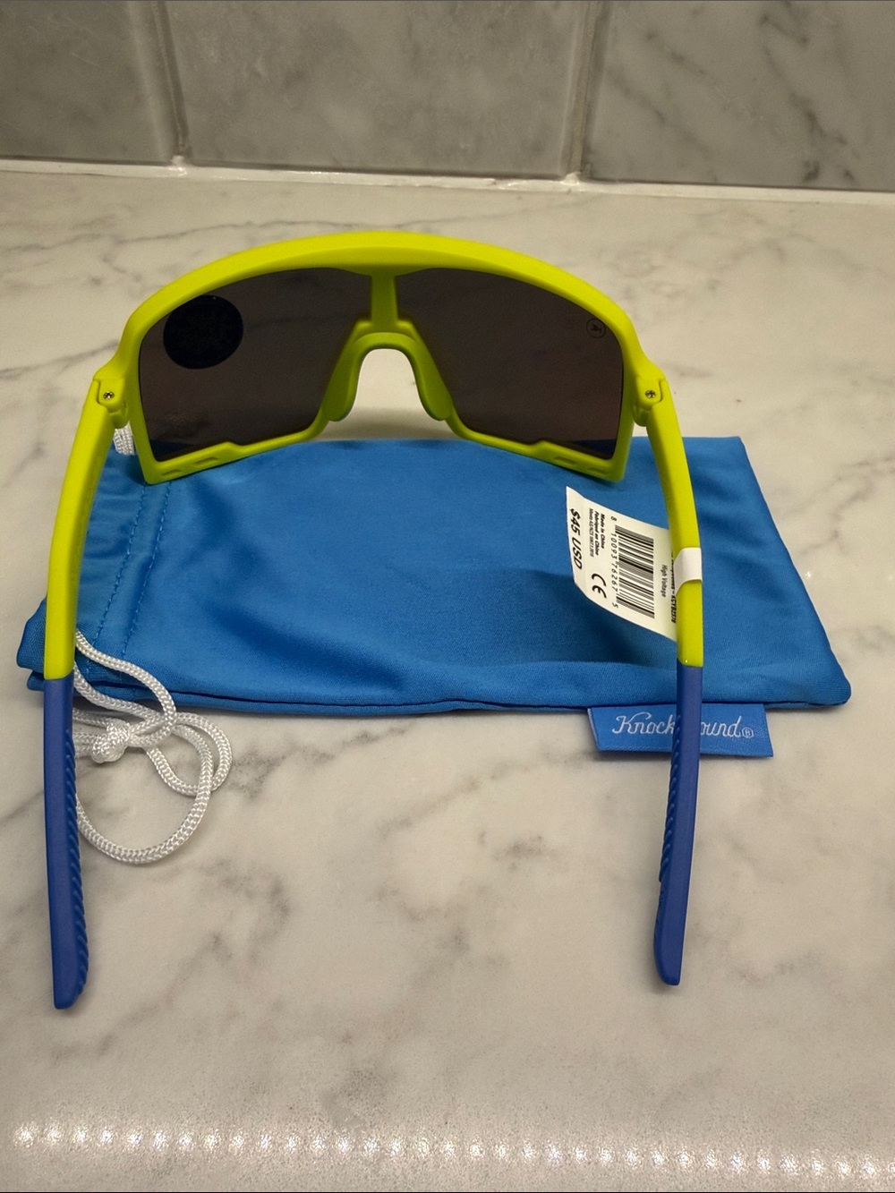 NWT Knockaround Kids Neon Yellow Shield Sunglasses - Picture 3 of 8